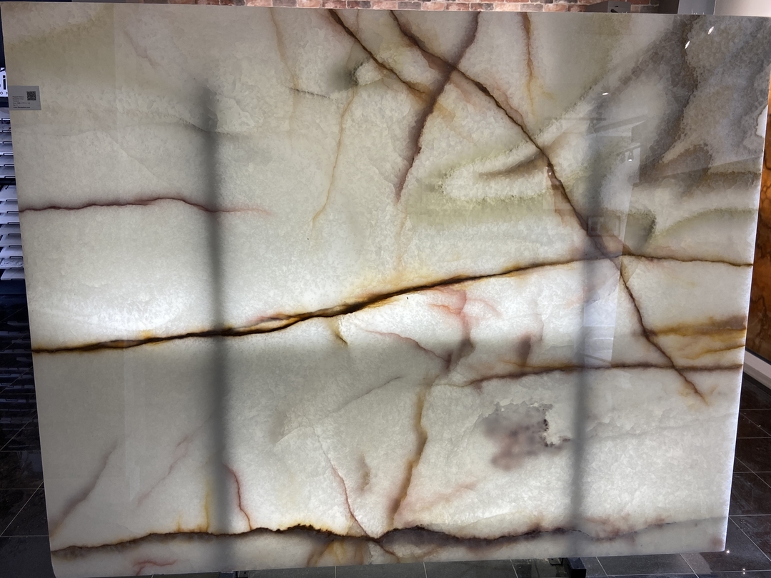 White Onyx - White Onyx with Brown Veins