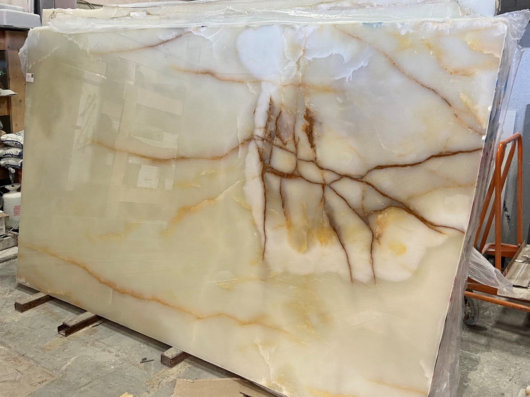 White Onyx - Jumbo White Onyx with Brown Veins